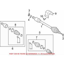 Audi CV Axle Assembly - Front Passenger Side